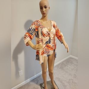 NWT - Chic Rose Boutique One Piece Swimsuit with Cover Up